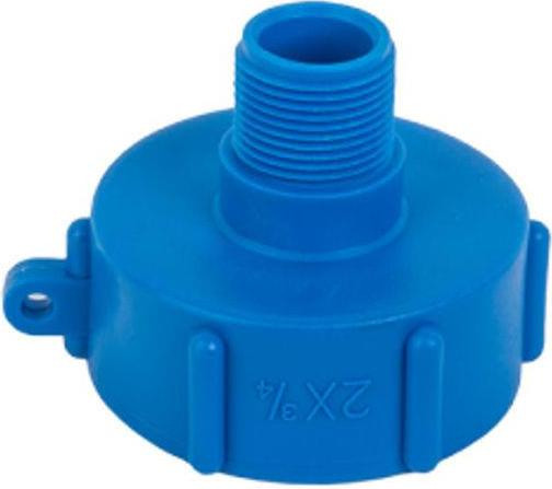 Bradas IBC-adapter met S60x6 schroefdraad voor aansluiting op een 3/4 inch buitenschroefdraad