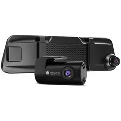 Navitel MR750 Advanced Smart Mirror (Eingebautes Mikrofon, GPS-Empfänger, WLAN, 2K), Dashcam, Schwarz