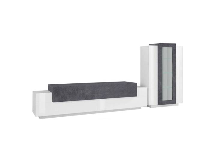 Meuble TV en Bois Blanc Laqué
