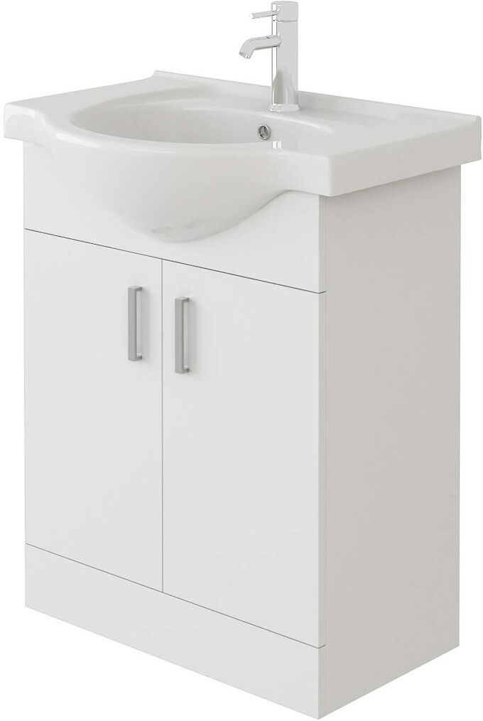 VeeBath Desire Mars 650 Unit and basin - White White 40cm H X 55cm W X 44.6cm D