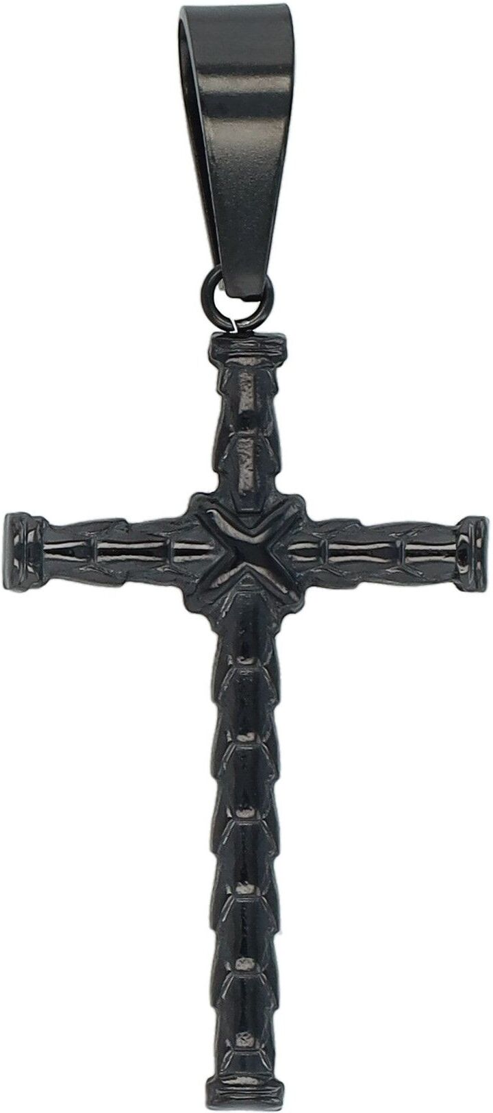 Kreuzanhänger AKZENT "Nyrith, langlebig", schwarz, Schmuckanhänger, Damen, Edelstahl