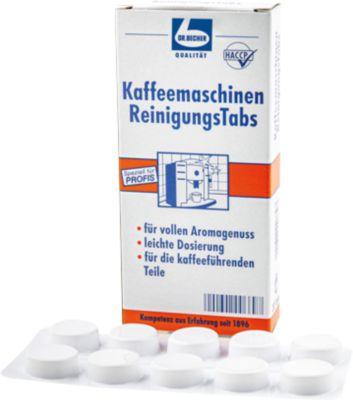 Reinigungstabletten Dr. Becher, Entkalker für Kaffeemaschinen, Heißgetränkeautomaten und Thermobehälter, Packung mit 30 Stück