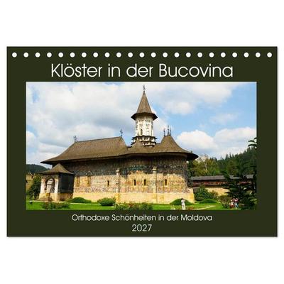 Klöster in der Bucovina (Tischkalender 2027 DIN A5 quer), CALVENDO Monatskalender