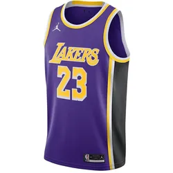 Nike, Herren, Sportshirt, Lebron James Lakers Statement Edition 2020 Jordan Nba Swingman Jersey (M), Violett