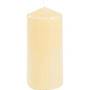 Papstar Kerzen 13586, Stumpenkerze, creme, Ø 6 cm, Höhe 13 cm