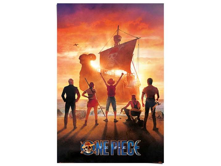 Poster REINDERS One Piece - straw hat pirates , orange (farbe bild(er): orange), B:61cm H:91,5cm T:0,1cm, Bilder, Poster, Teenager Zimmer - Orange - 150 gr. Papier - Cartoons - 61x91,5 cm