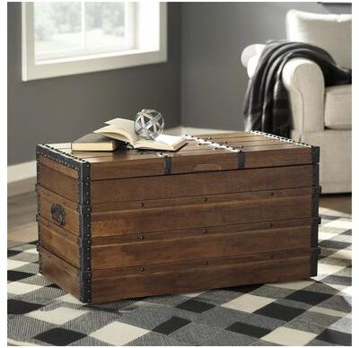 Signature Design by Ashley Kettleby Brown Wood Storage Trunk