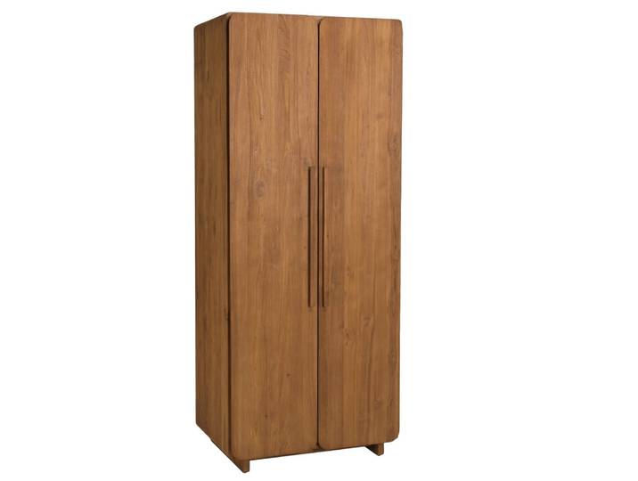 Armoire 2 portes 80x195cm en bois de teck recyclé