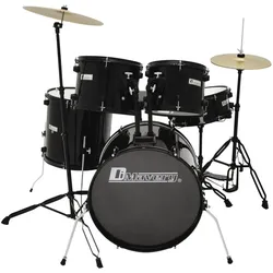 DIMAVERY DS-200 Schlagzeug-Set, schwarz