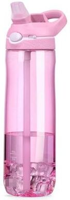 Inspired Living Tritan Hydration Pro Water Bottle With Straw BPA Free Gym & Outdoor Sports Bottle (750ml 1000ml) pink 750ml