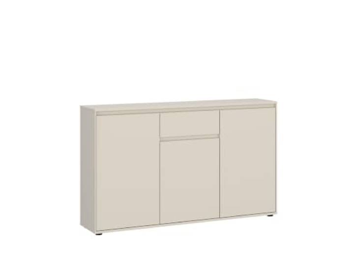 Kommode Zapato 137 cm Sideboard mit 3 Türen und Schublade Kaschmir Schmale Wohnzimmer Kommode 35 cm tief als Aufbewahrungsschrank für Flur Schlafzimmer Esszimmer und Büro mit Vollauszug