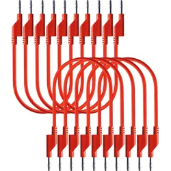 PEAKTECH 7047R - Messleitung, 0,50 m, rot, stapelbar