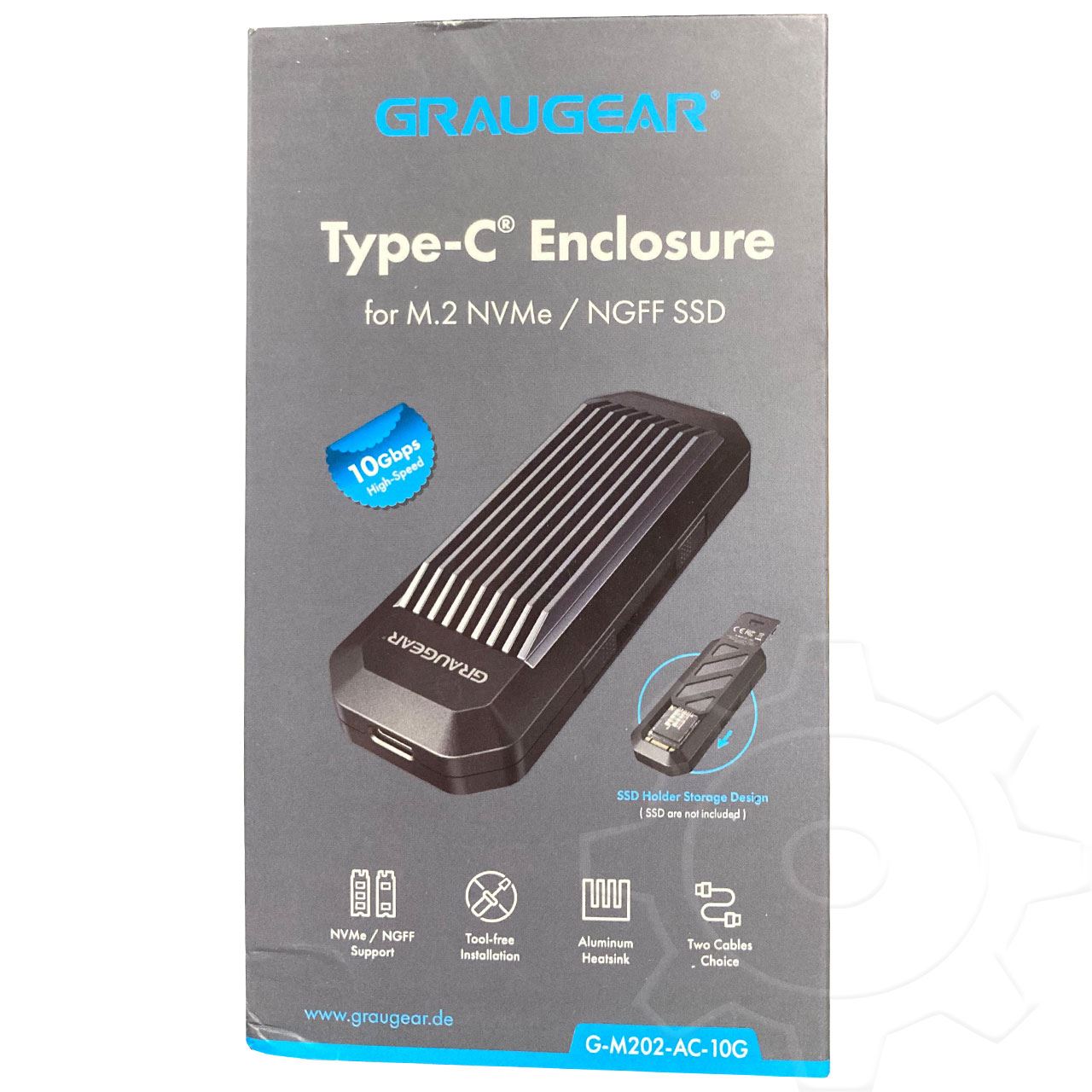 Graugear externes Gehäuse M.2NVMe/NGFF SSD PCIe3.0 retail