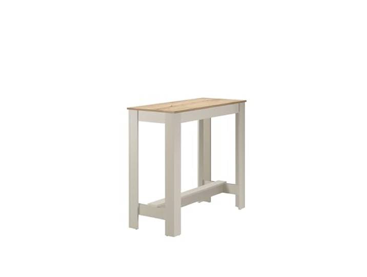 möbelando Preisbrecher Modesto Bartisch – Moderner Stehtisch in Evoke Eiche & Kaschmir, 115x103x50 cm – Platzsparend, Melaminbeschichtet, Stabil & Pflegeleicht – Ideal für Küche, Esszimmer & Wohnraum
