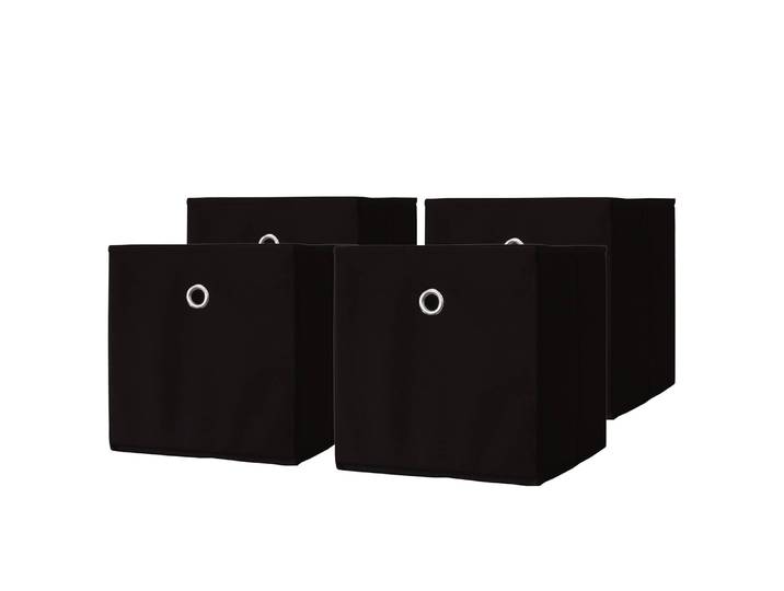 Boîte pliable Boxas 27 x 28 x 27cm Lot de 4 Noir/Noir
