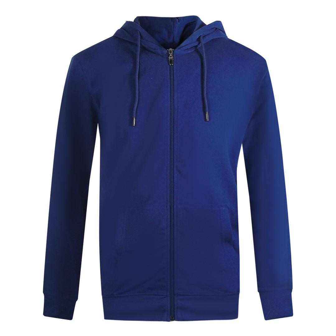 Cavalli Class Traditionele Stijl Luipaardontwerp Irisblauwe Hoodie Met Ritssluiting