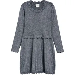 s.Oliver Kleid langarm Glitzer, blau, 104