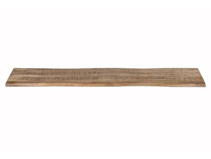 SAM Holzplatte Louisa 180x40 cm Mangoholz Baumkante Tischplatte Baumkanten-Platte massiv, raue Oberfläche, für Heimwerker, geeignet für Arbeitsplatten, Tische & Fensterbretter