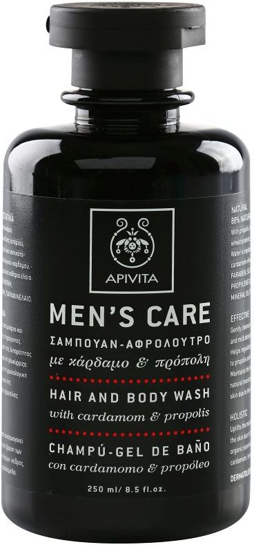 Apivita Men's Care Hair and Body Wash with Cardamon & Propolis Shampoo & Duschgel 2 in 1 250 ml