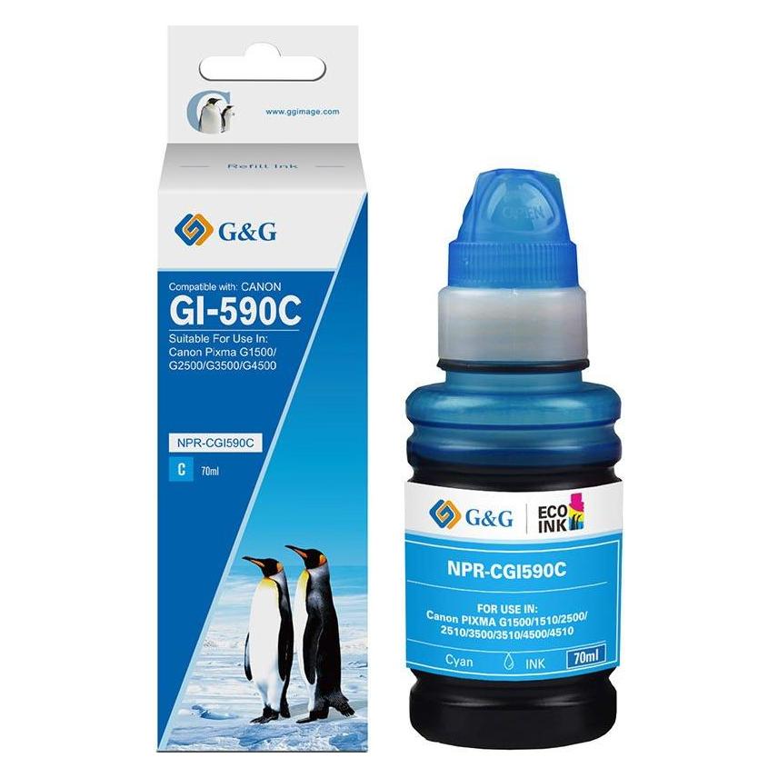 G&G NachfüllTinte komp. m. Canon GI-590C/1604C001 Cy(70ml) (C) (19387)