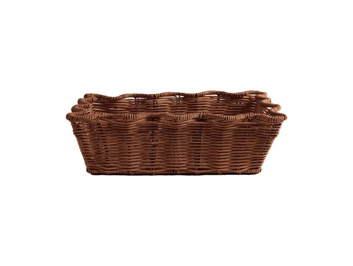 Pick a Poppy Scallop Rattan panier Dark Brown, 20x30 cm