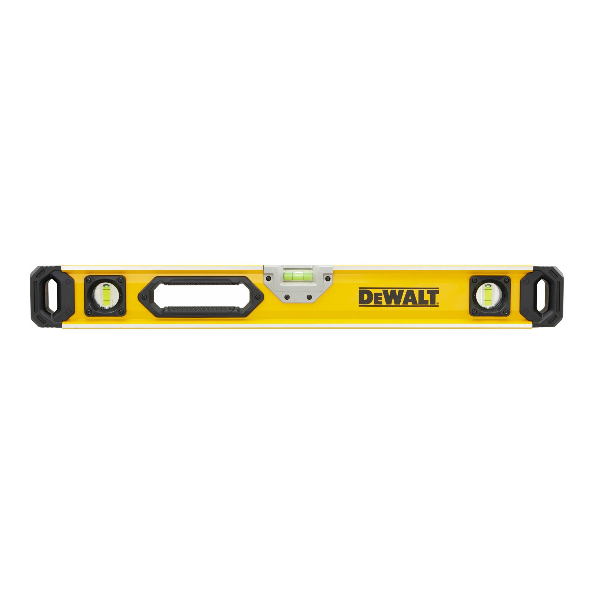 DEWALT DWHT0-43224 Hohlprofil-Wasserwaage aus Aluminium mit Solid Block Libelle ,60 cm)
