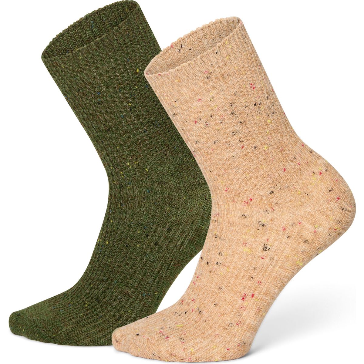 Timberland Womens 2 Pack Speckled Crew deep lichen grn M TB0A6AMT9911-M