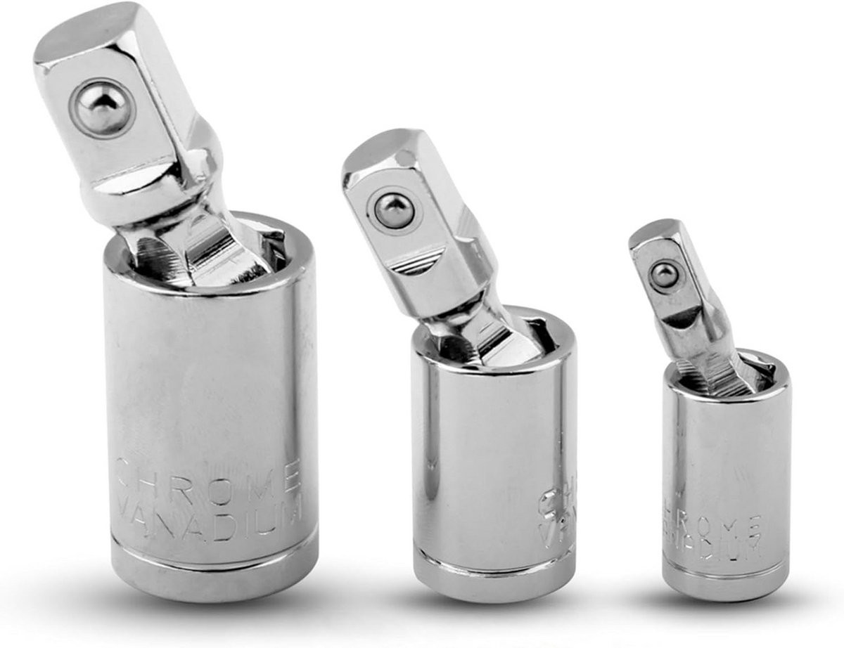 3-Delige Universele Impact Dopsleutel Adapter Set 1/4" 3/8" 1/2" Flexibel