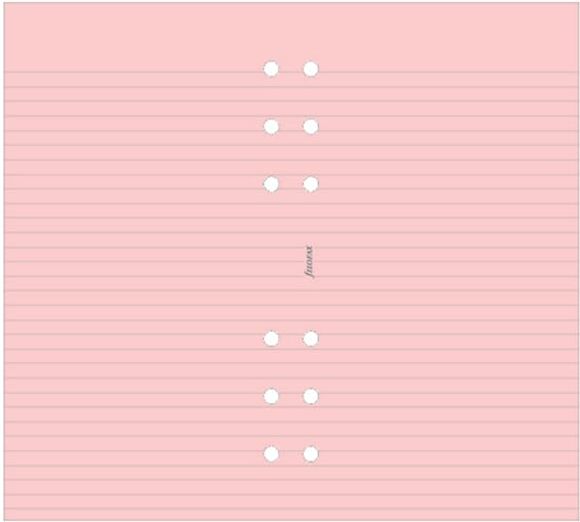 Filofax Personal Anteckningsblad Linjerade Rosa