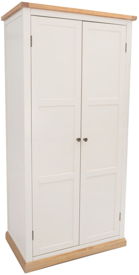 Fernleaf Sancerre 2 Door Wardrobe Light Wood/Silver 185cm H X 90cm W X 55cm D