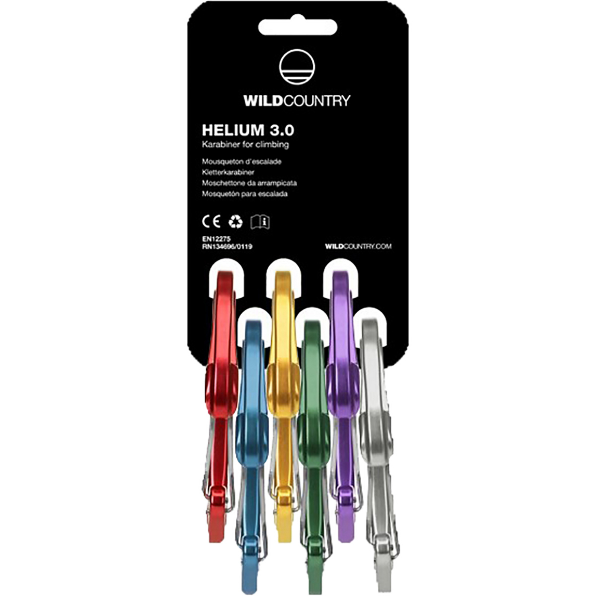 Wild Country Helium 3.0 Rack 6er Pack Karabiner uni Alpinklettern