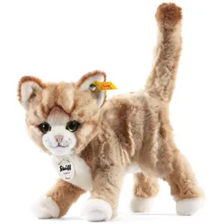 Steiff - Mizzy Katze 25 blond gestromelt stehend - braun|mehrfarbig