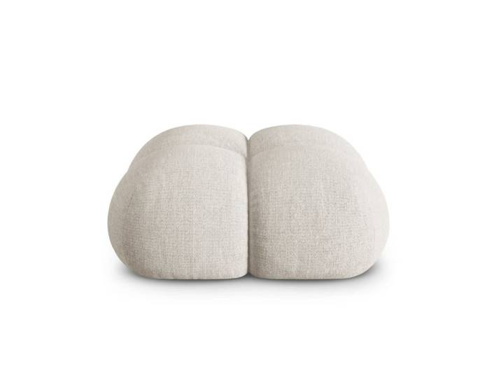 Pouf en tissu structurel beige