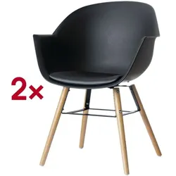 meet 2er-Set Besucherstuhl »Wiseman« schwarz, 45 cm