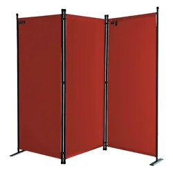 QUICK STAR Paravent 3tlg. 170x165cm Rotorange