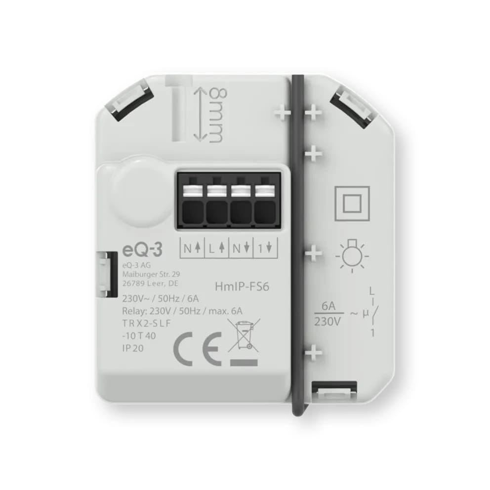 Homematic IP Schaltaktor (6 A) - Unterputz HmIP-FS6