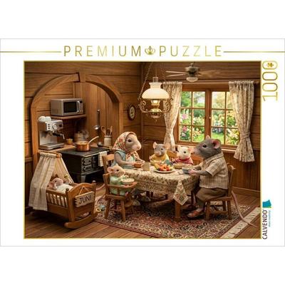 CALVENDO Puzzle Frühstück im Rattenhaus | 1000 Teile Lege-Größe 64x48cm Foto-Puzzle für glückliche Stunden
