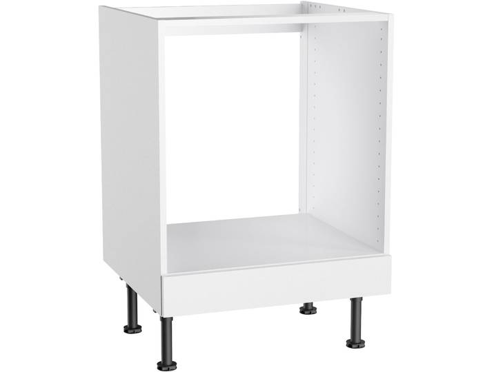 Herdumbauschrank KOCHSTATION KS-Paula , weiss (weiß matt, weiß), B:60cm H:87cm T:58,4cm, Schränke, Herdumbauschrank, 60 cm breit, 87 cm hoch, mit 1 festen Blende
