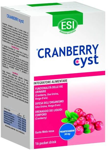 Esi Cranberry Cyst Pocket Drink Integratore Benessere Vie Urinarie 16 Pocket Drink