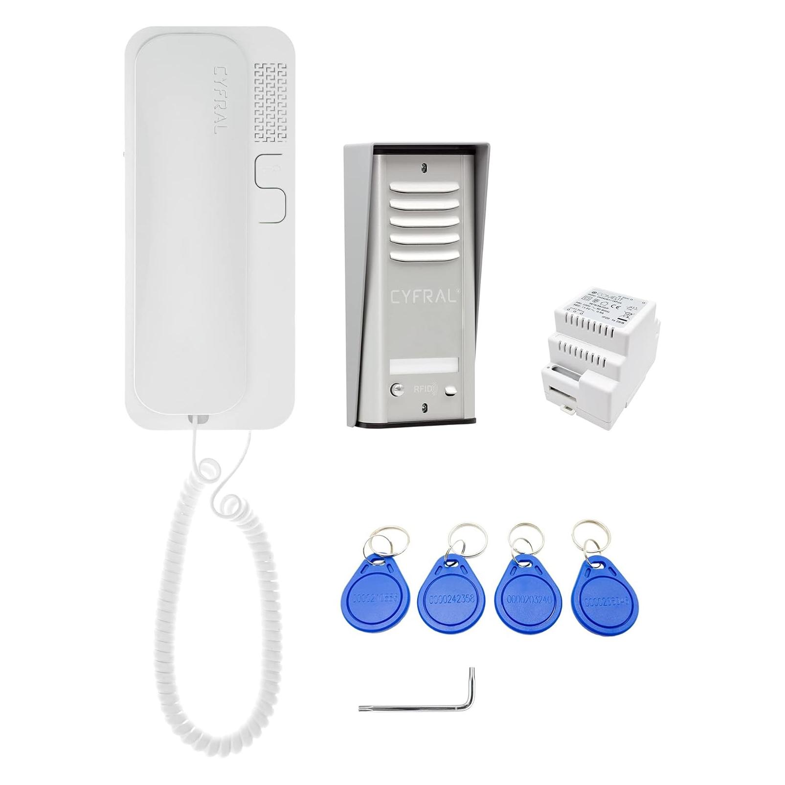 Orno Der Bildschirm des ebenmässigen COSMO-Telefons ist grau (Kabelgebunden, RFID) (COSMO 1 ALUMINIUM)