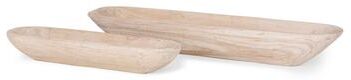 Mercana Athena Light Brown Reclaimed Wood Trays (Set of 2)