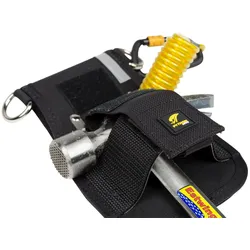3M DBI-SALA Werkzeughalterung für Hammer, 2 x Metall-Ösen, zur Befestigung am Gürtel, inkl. Verbindungsmittel 1500065, max. 2,3 kg Belastung