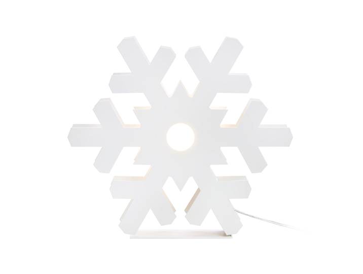 Objet décoratif Origo Snowflake 37 x 37 x 4cm Blanc/Blanc