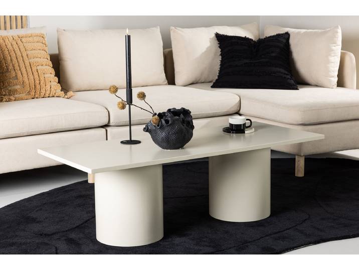 Table basse Sandvika 50 x 38 x 120cm Blanc