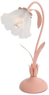 Multicon Wholesale Hub Pink Flower LED Table Lamp With Glass Lampshade For Bedroom Desk Decor Pink Flower LED Table Lamp With Glass Lampshade For Bedroom Desk Decor