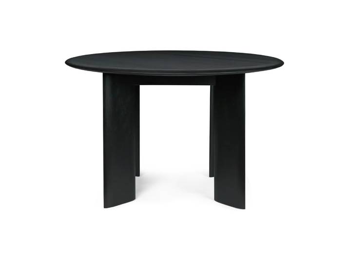 Ferm Living Bevel Esstisch Ø117 cm Schwarz geölte Buche