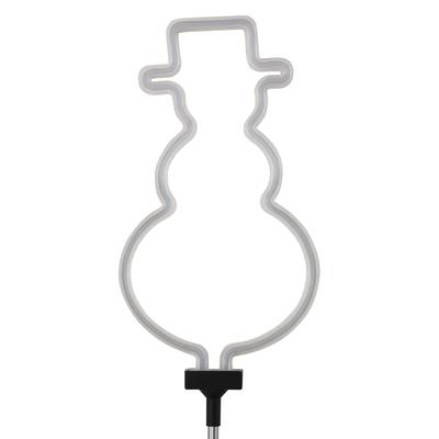 LED Gartenleuchte BONETTI "Schneemann", schwarz-weiß (weiß, silberfarben, schwarz), Leuchten, LED Gartenleuchte, LED Neon Stab für den Garten