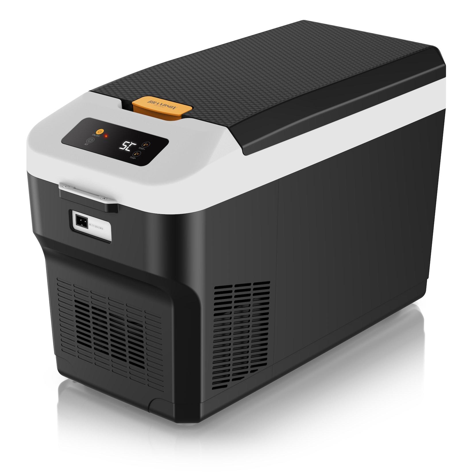 Brandson Elektrische Kühlbox Kompressor Kühlbox, bis – 22°C, ECO Modus, 27 L, für Auto & Haus, 27 l, 12–24 V Auto, 230 V Haus, Batteriewächter, zwei Fächer