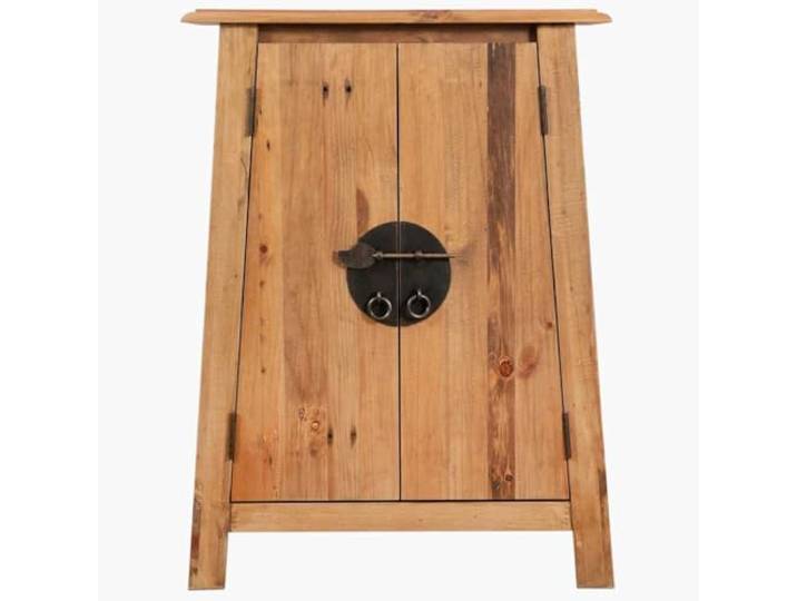 HGPOTUY Beistellschrank Massivholz Kiefer 59x32x80 cm Retro Design, 1 Einlegeboden, Stabile Oberplatte, Vielseitig für Bad, Schlafzimmer, Wohnzimmer