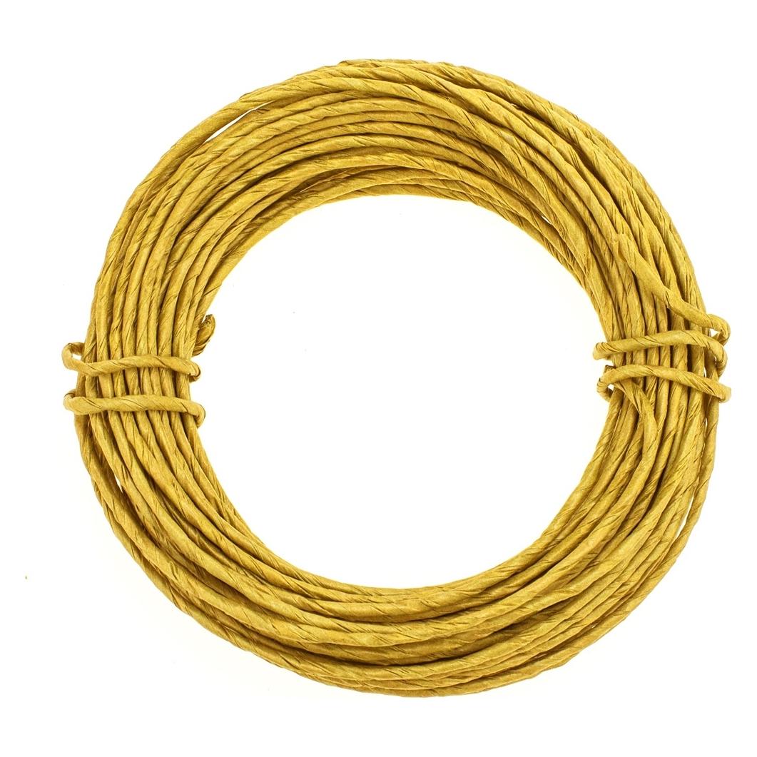 Magni GLOREX 6 1280 231 - Papierdraht, 2 mm, Länge 10 m, gelb, zum Basteln und Binden von Gestecken und Kr (10 m) (32834328)